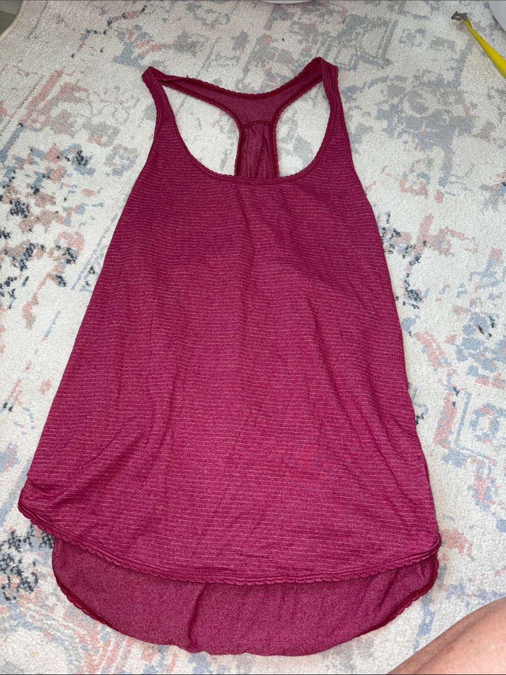 Lululemon Women's Racerback Tank Top in Burgundy - size 6